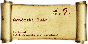 Arnóczki Iván névjegykártya